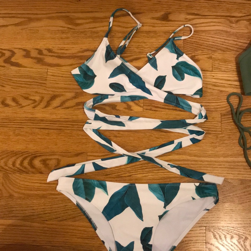 bikini with cross ties